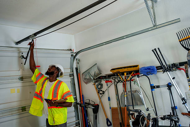 Professional Garage Door Installation technician working in East Sandwich, MA